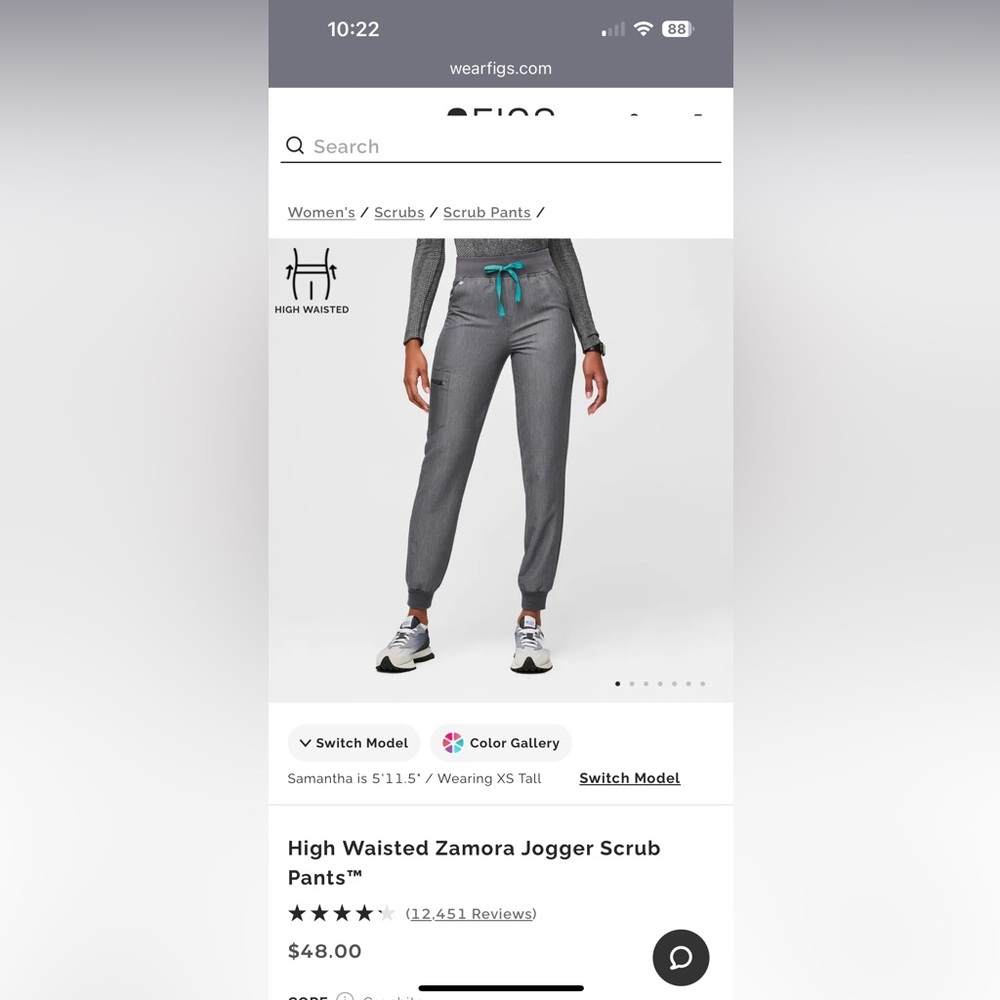 Figs High Waisted Zamora Jogger Scrub Pants